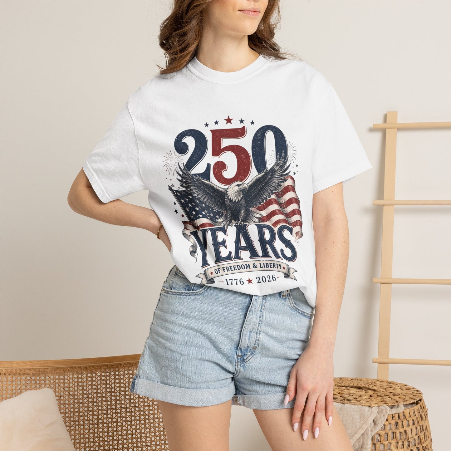 250 Years of Freedom Tee — 1776–2026 Patriotic Eagle T-Shirt