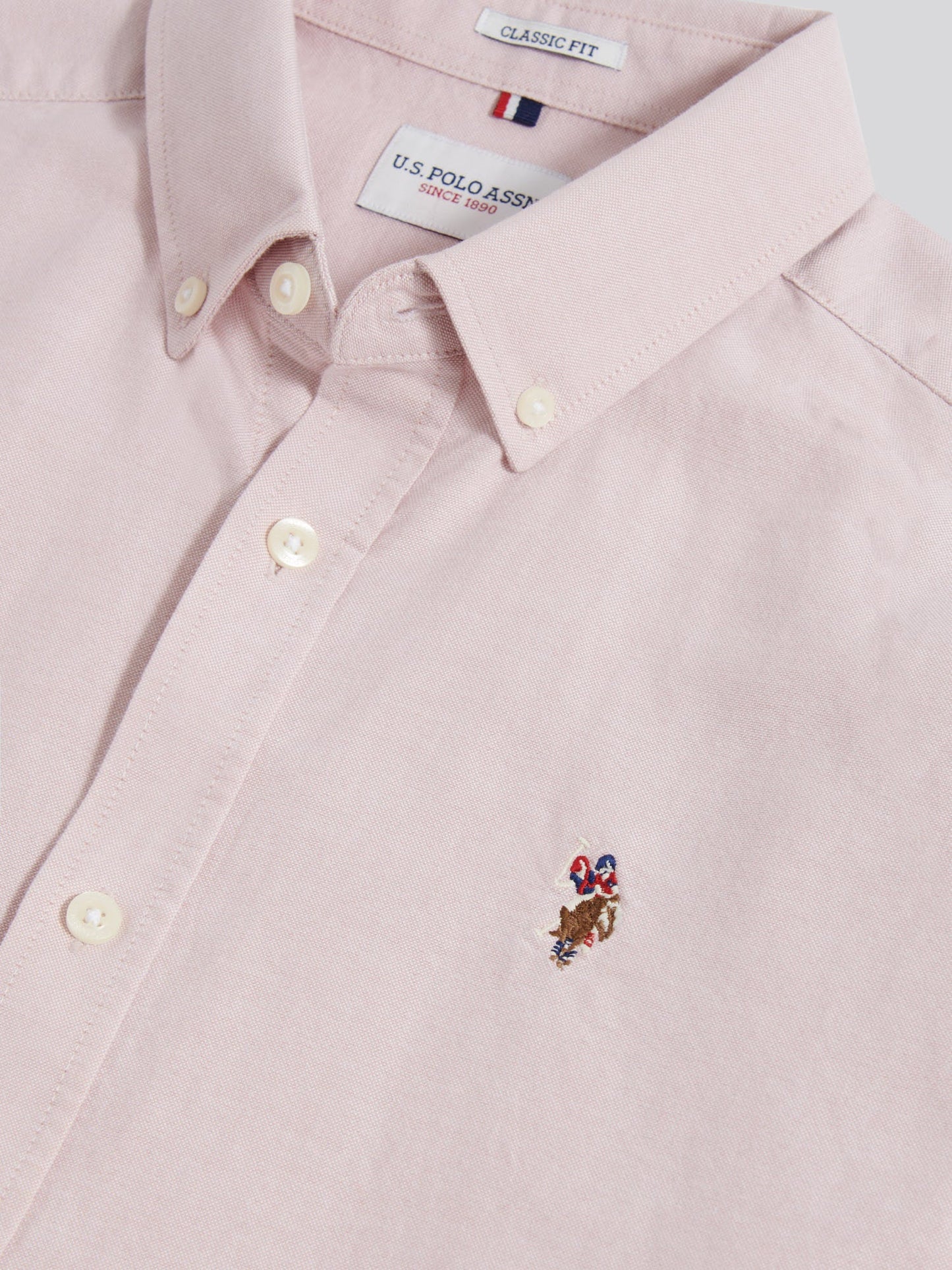 Mens Short Sleeve Oxford Shirt Sepia Rose
