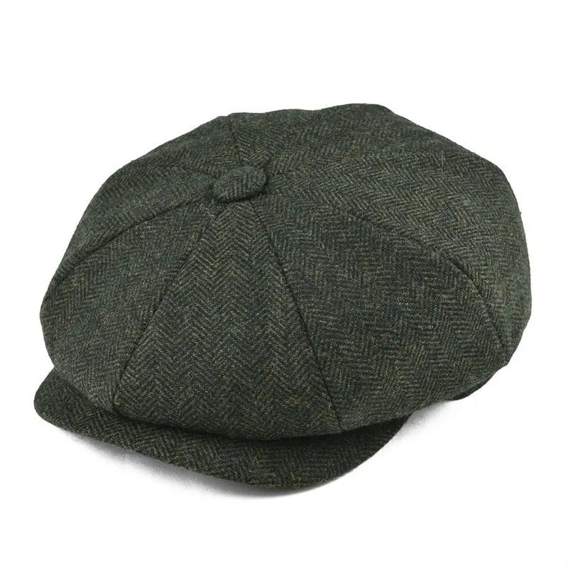 Men's Herringbone Beret,warm and Easy To Match, Felt Hat Fashionable Casual Newsboy Hat,suitable for Daily Work and Travel
