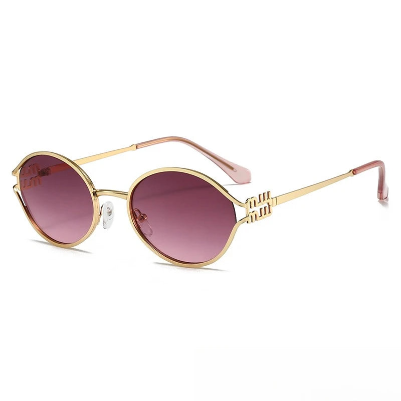 Hollow-Out Oval Sunglasses, Layered Clip-On Design, Y2K Retro Style, Fashion Statement for Photo Poses