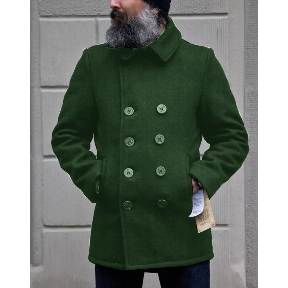 Man Jackets for Men Autumn and Winter Woolen High-quality Hot-selling Jacket Business Casual Double-breasted Jacket Clothes