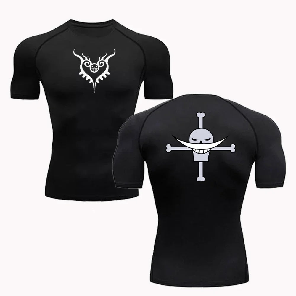 Summer Men Sun-protective Clothing T-shirt Fitness Quick-drying Running Fitness Sports Tight Rashgard High Elasticity Tight Fit