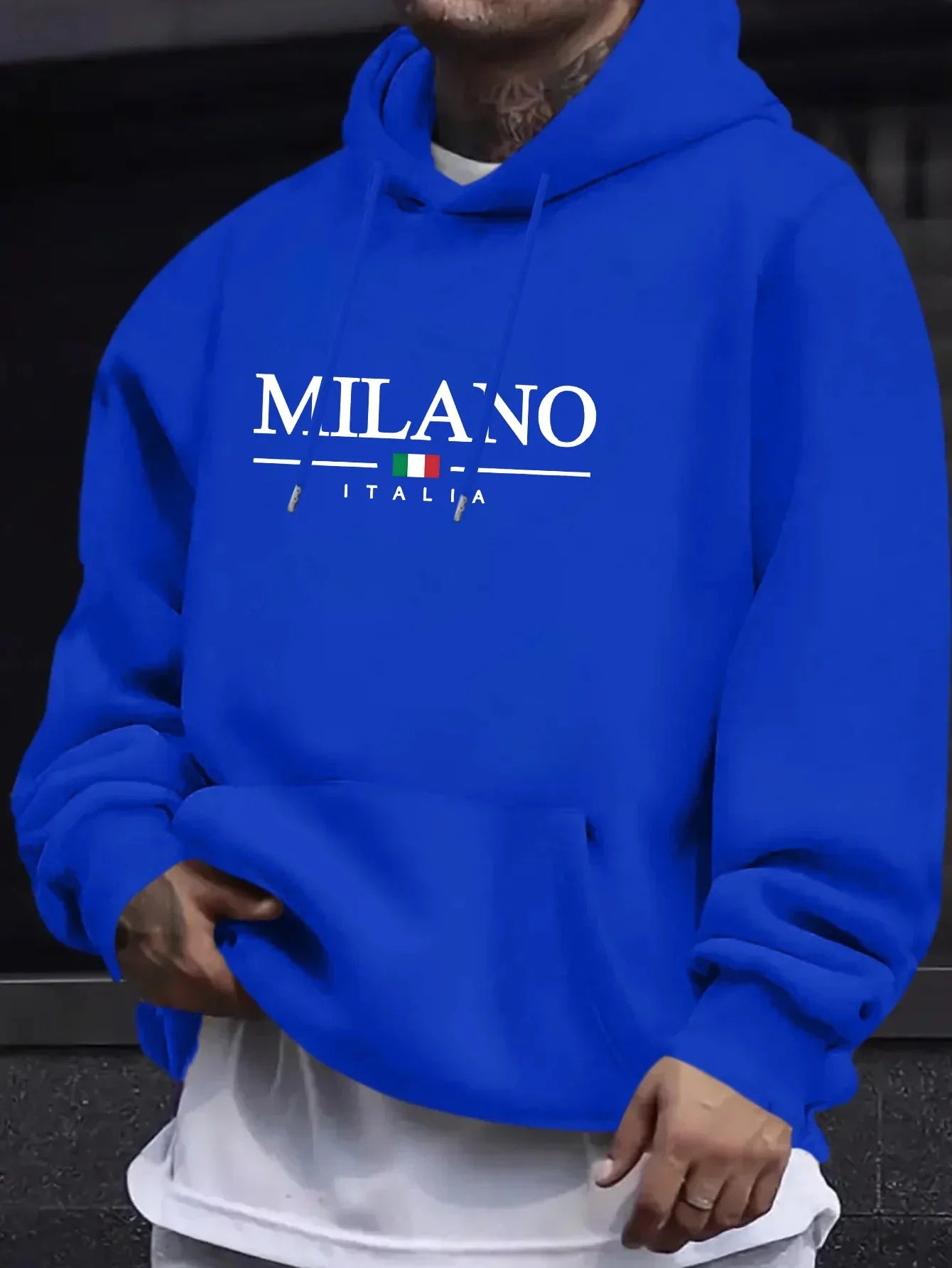 Men's Printed Casual Hoodie — Outdoor Fitness Pullover Sweatshirt