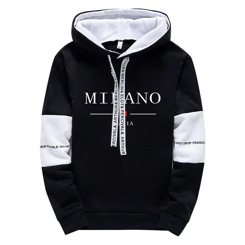 Men's Printed Tracksuit — Casual Hoodie & Jogger Pants Sportswear Set