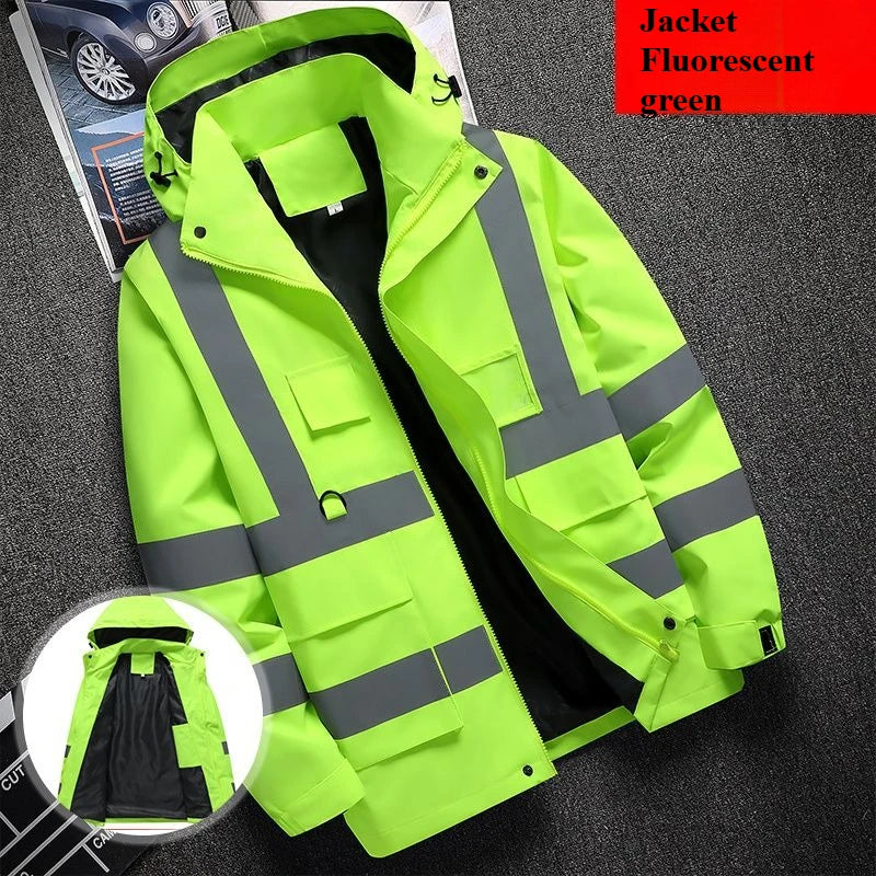 Men's workwear jacket construction clothing building clothing outdoor work clothes windproof waterproof reflective strip
