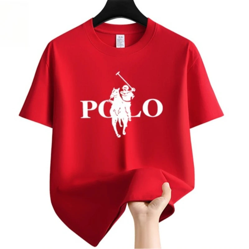 Summer Fashion Brand Men's Clothes Business Casual Short-sleeved T-shirt Loose and Versatile Crew Neck Top Breathable T-shirt