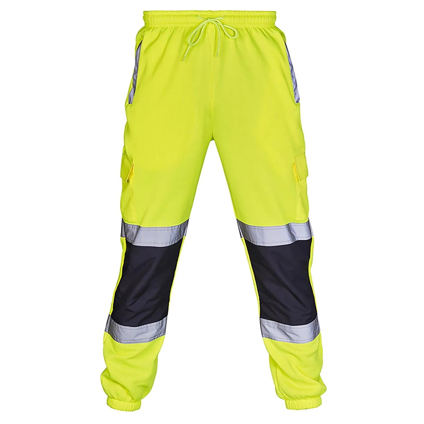 Men Trousers Reflective Overalls Multi-pocket Training Sports Trousers Men Road Work High Visibility Overalls Work Casual Pants