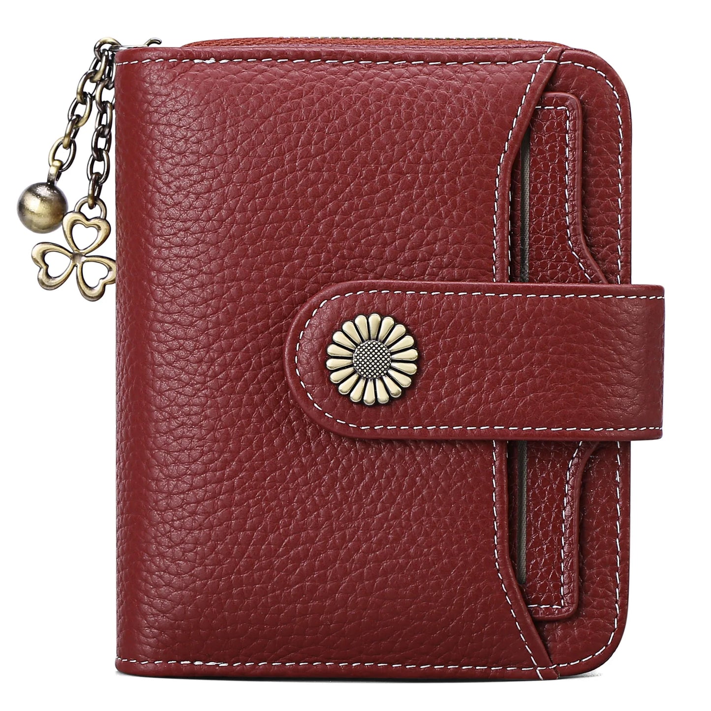 2025 Luxury Women Wallet Lady Split Leather Vintage Bifold Purse Female RFID Card Holder RetroCoins Bag Gift for Mom Box Packing