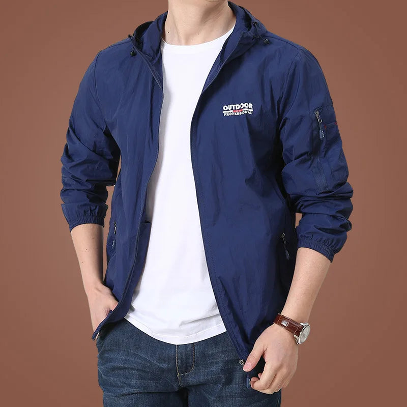 Summer Sun Jacket Men Outdoor Clothing Quick Dry Skin Coat Men Sports Sunscreen Cycling Hiking Fishing Camping Jacket