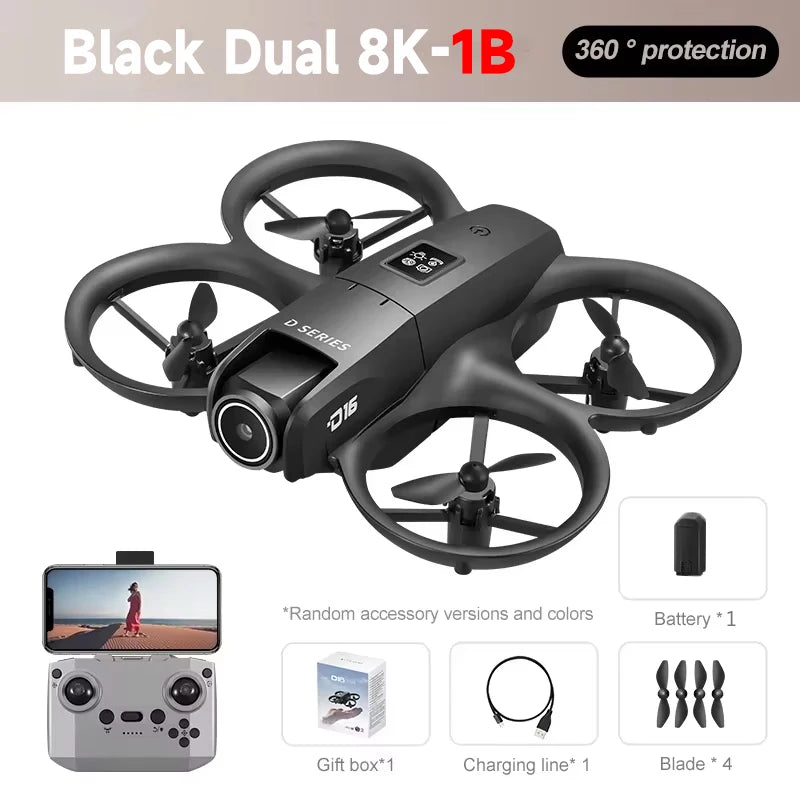 Lenovo D16 Drone 8K Aerial GPS Avoidance Bushless Motor Drone Electric Adjustment HD Profesional Dual-camera Optical Flow