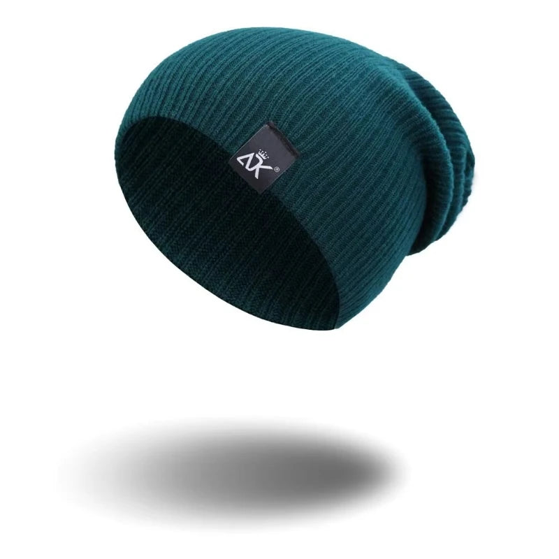 Knitted Hats Winter Unisex Warm Casual Slouchy Hats Outdoor Wool Caps Mens Beanie Letter Solid Color Fashion Street Hip Hop Hats