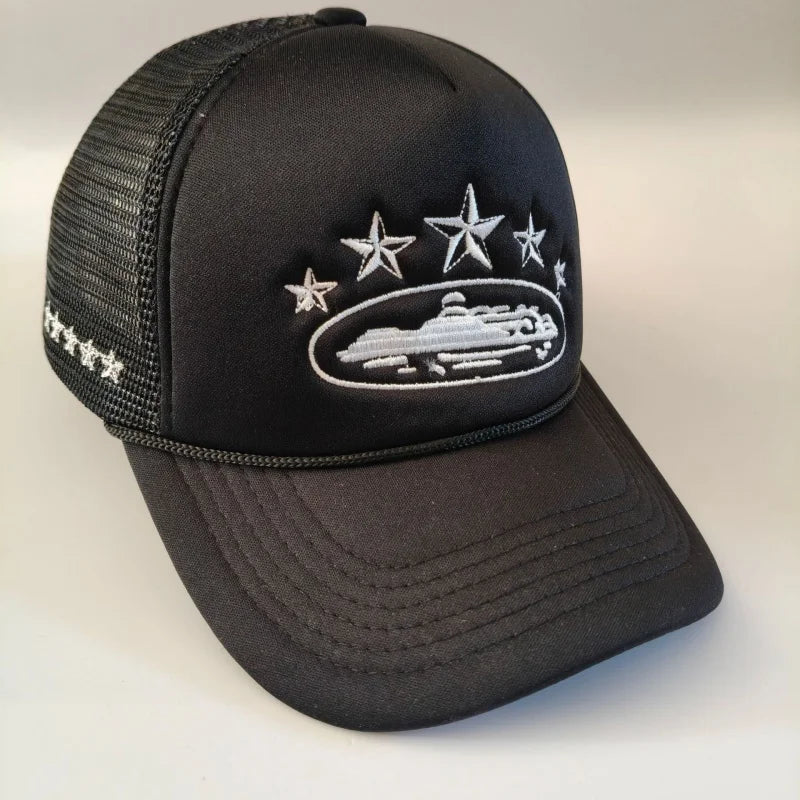 New Unisex Pentagram Baseball Hats Hip Hop Adjustable Breathable Personal Sunshade Mesh Versatile Street Fashion Trucker Caps