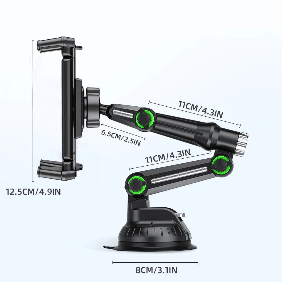 Dashboard Tablet Holder for Car Suction Car Mount with for All 7"-15" Pad Tablet and 4" - 7"Folding Screen/Straight Panel Phone