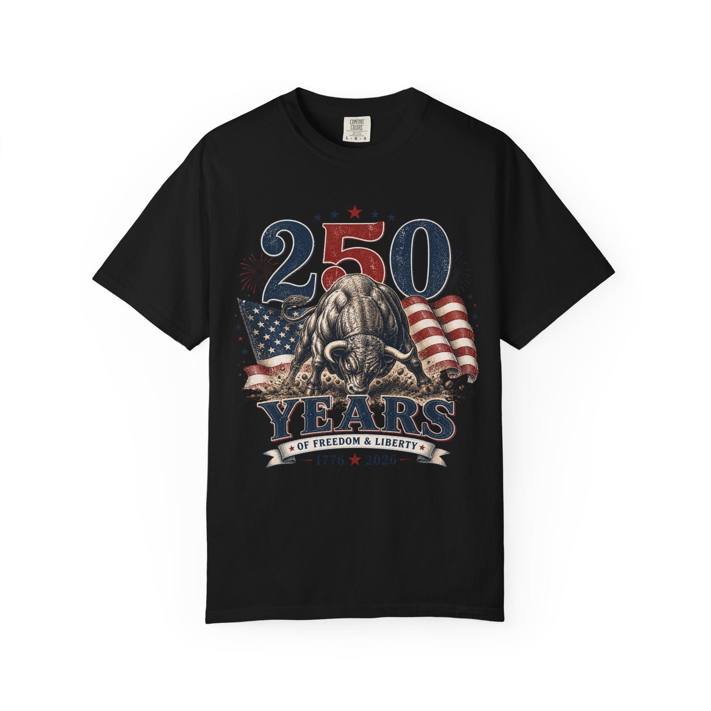 250 Years of Freedom 1776–2026 T-Shirt — Patriotic American Flag & Bald Eagle Anniversary Tee