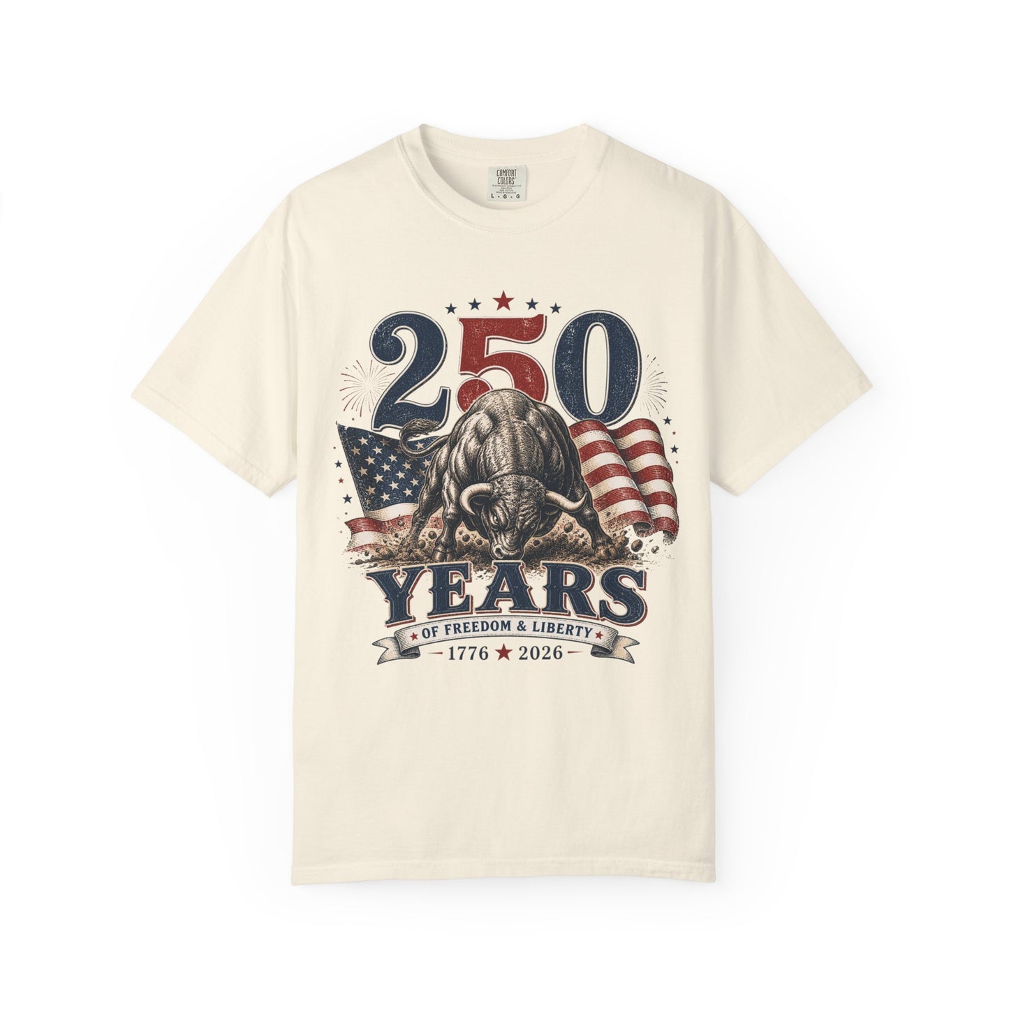250 Years of Freedom 1776–2026 T-Shirt — Patriotic American Flag & Bald Eagle Anniversary Tee