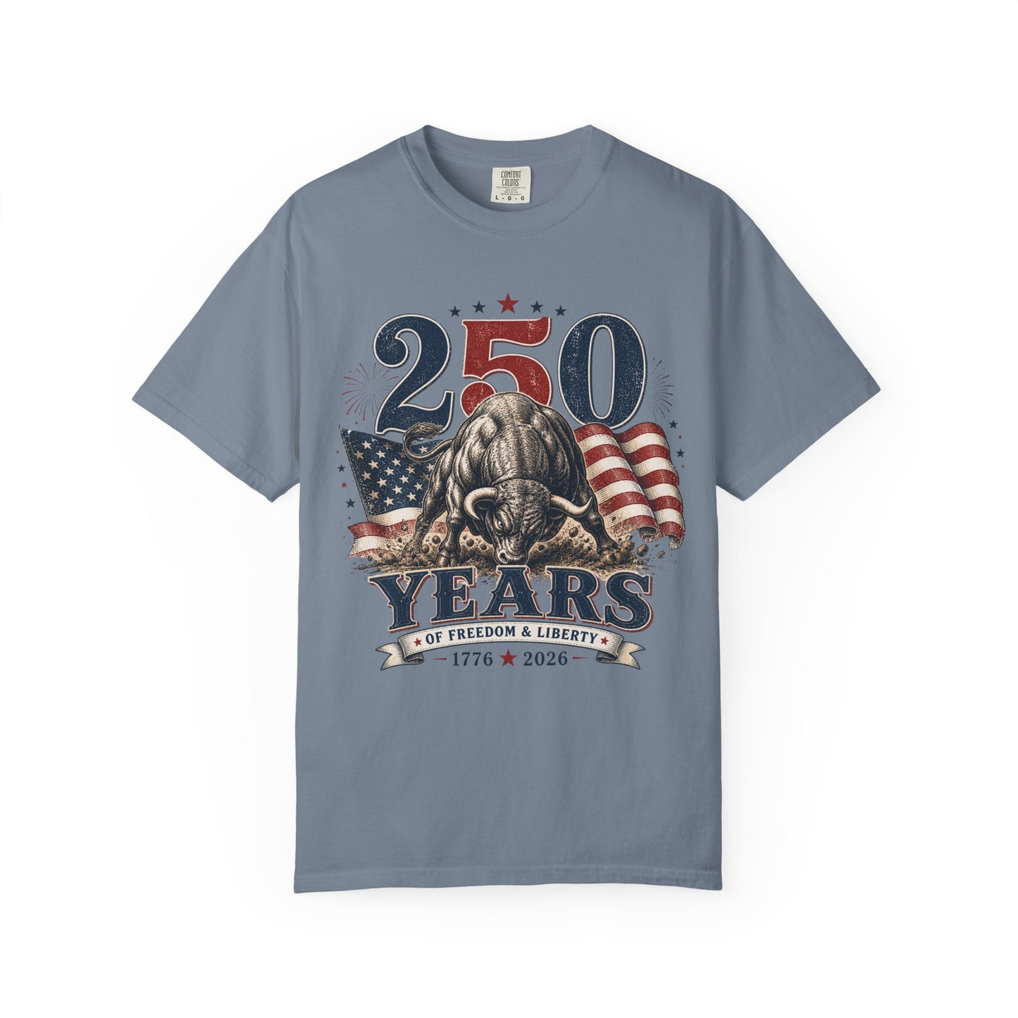 250 Years of Freedom 1776–2026 T-Shirt — Patriotic American Flag & Bald Eagle Anniversary Tee