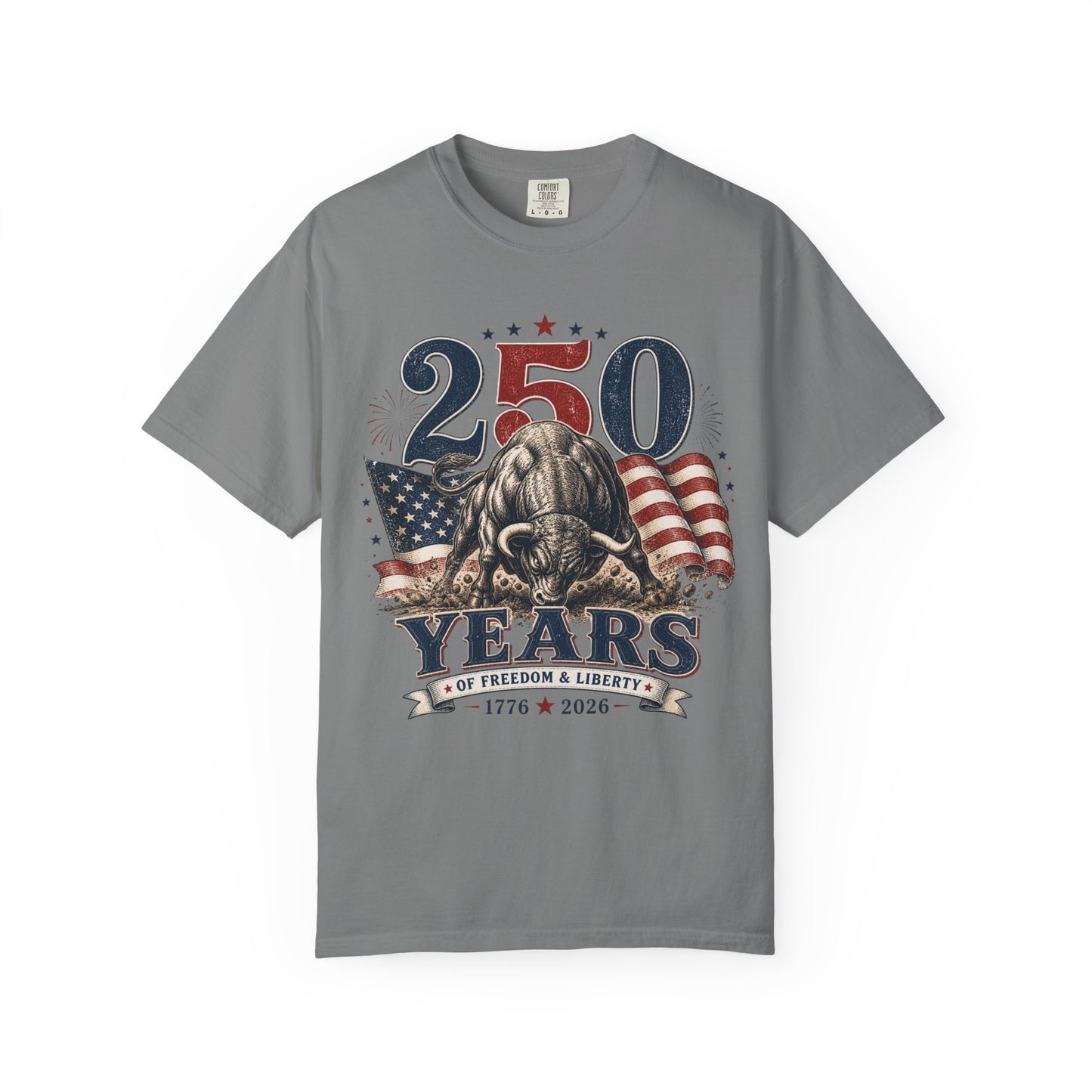 250 Years of Freedom 1776–2026 T-Shirt — Patriotic American Flag & Bald Eagle Anniversary Tee