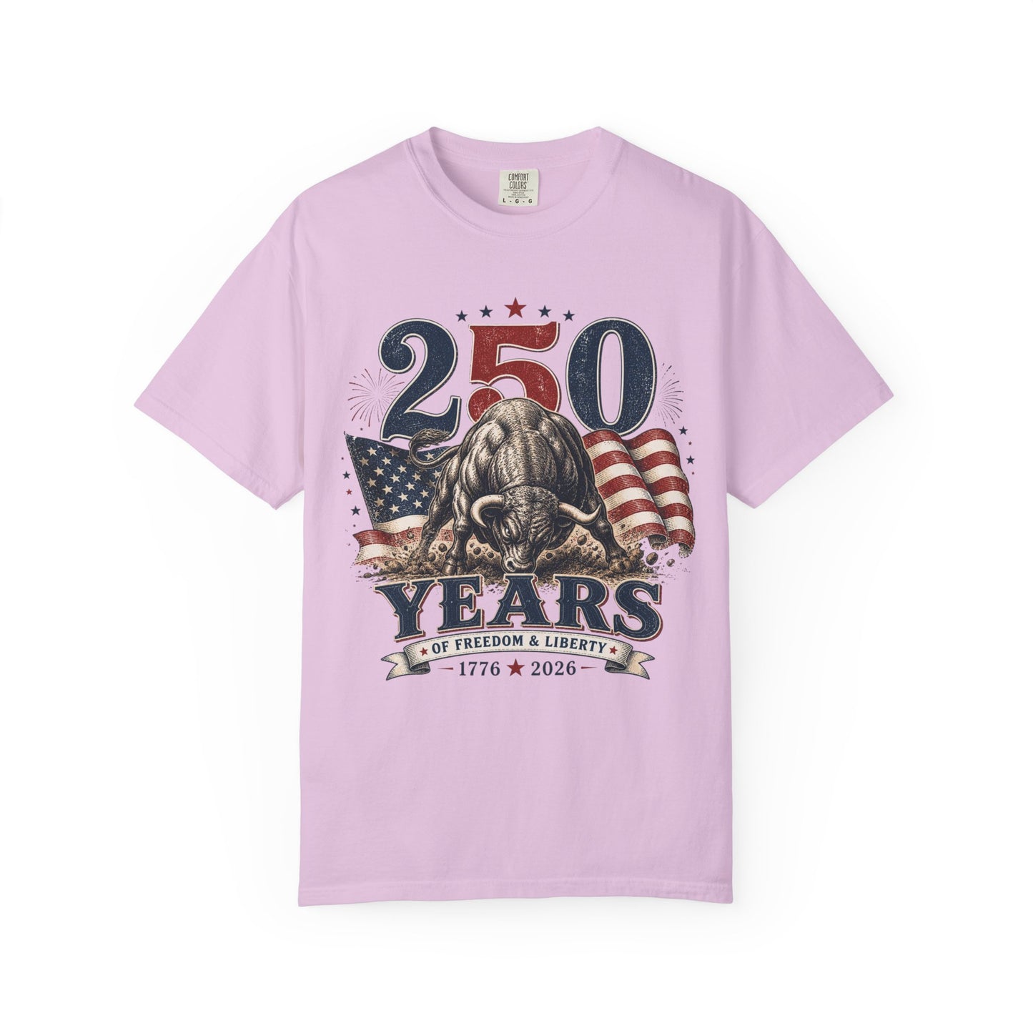 250 Years of Freedom 1776–2026 T-Shirt — Patriotic American Flag & Bald Eagle Anniversary Tee
