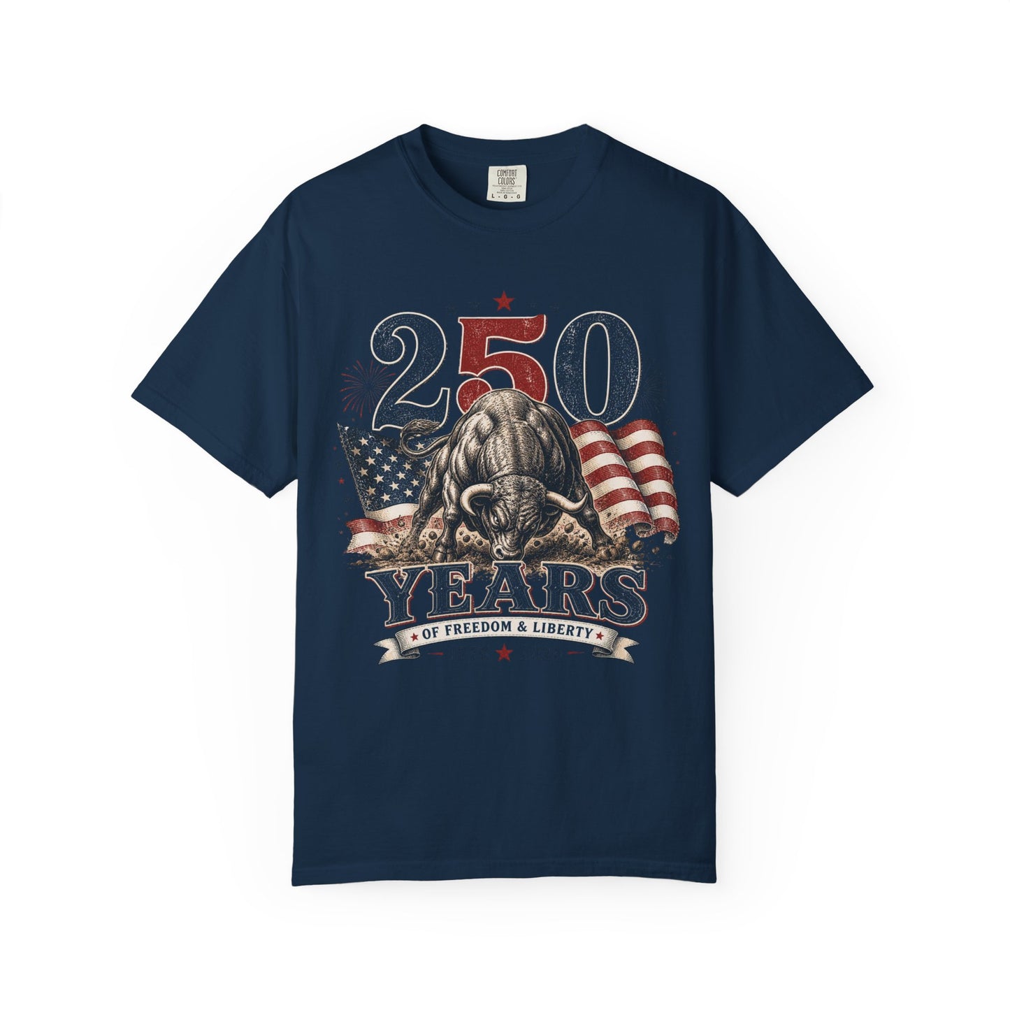 250 Years of Freedom 1776–2026 T-Shirt — Patriotic American Flag & Bald Eagle Anniversary Tee
