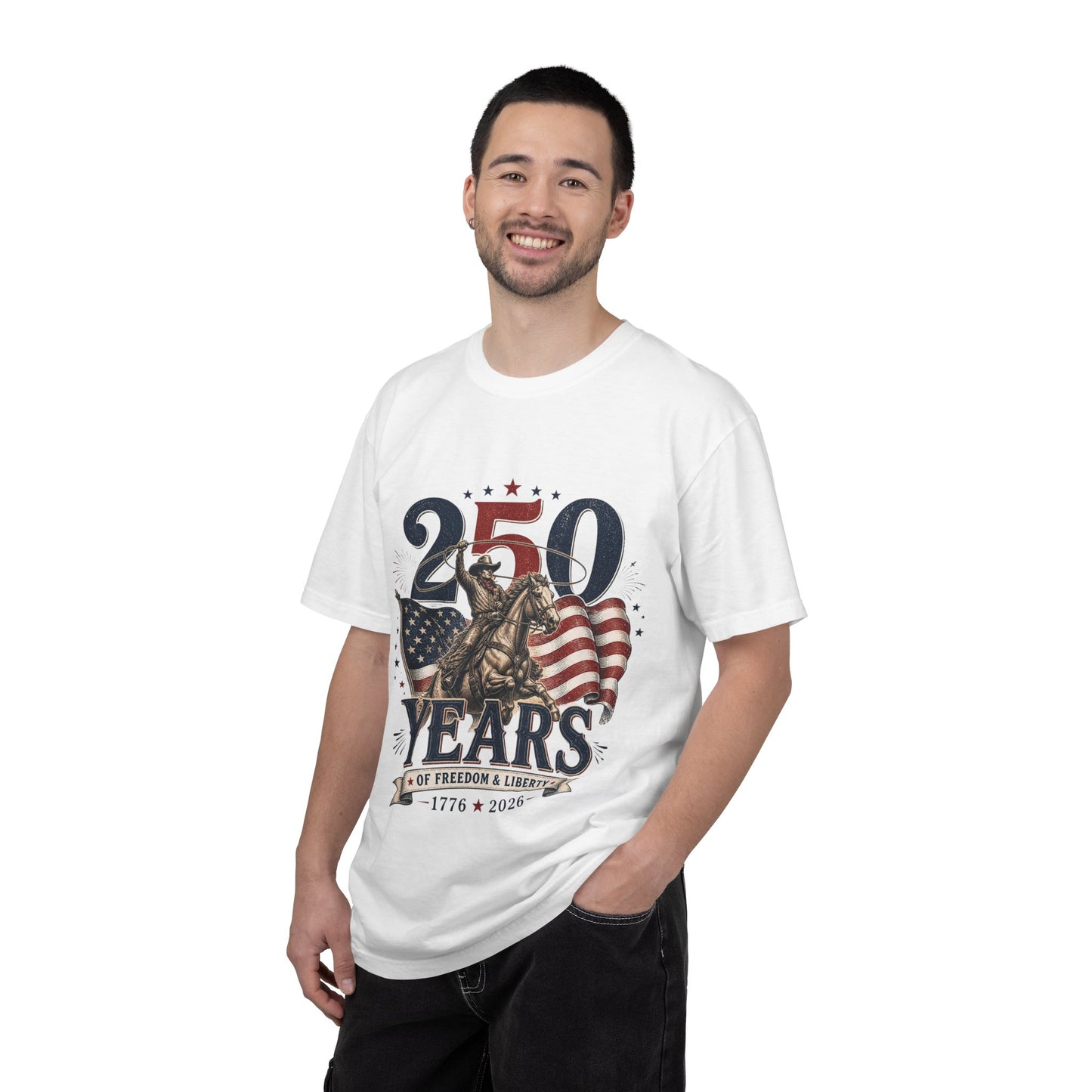 250 Years of Freedom T-Shirt – 1776–2026 American Flag Patriotic Tee
