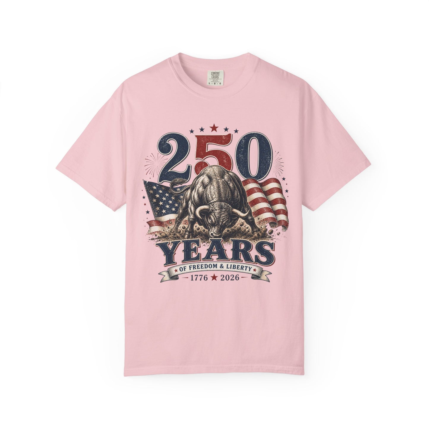 250 Years of Freedom 1776–2026 T-Shirt — Patriotic American Flag & Bald Eagle Anniversary Tee
