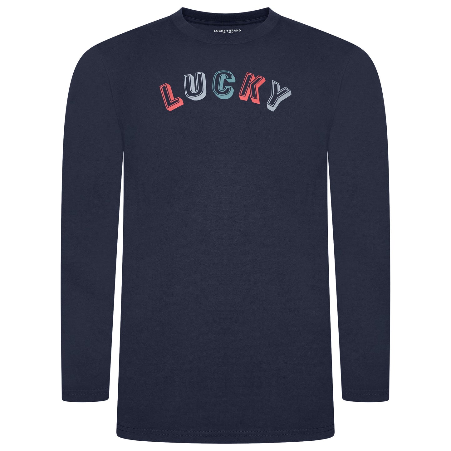 Lucky Brand Crew Neck & Closed Hem Flannel Pant Pyjama Set
