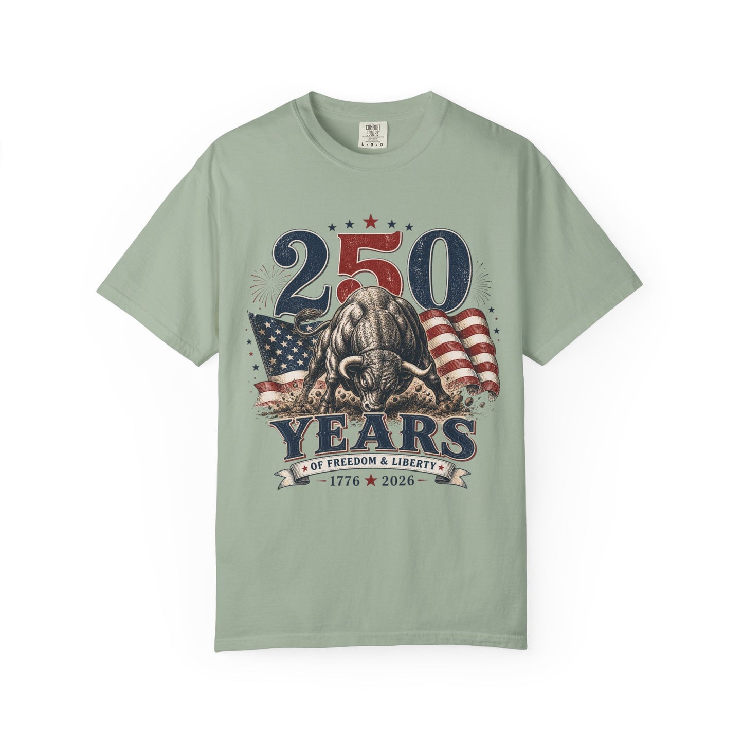 250 Years of Freedom 1776–2026 T-Shirt — Patriotic American Flag & Bald Eagle Anniversary Tee