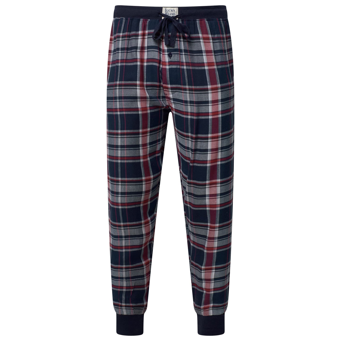 Lucky Brand Crew Neck & Closed Hem Flannel Pant Pyjama Set