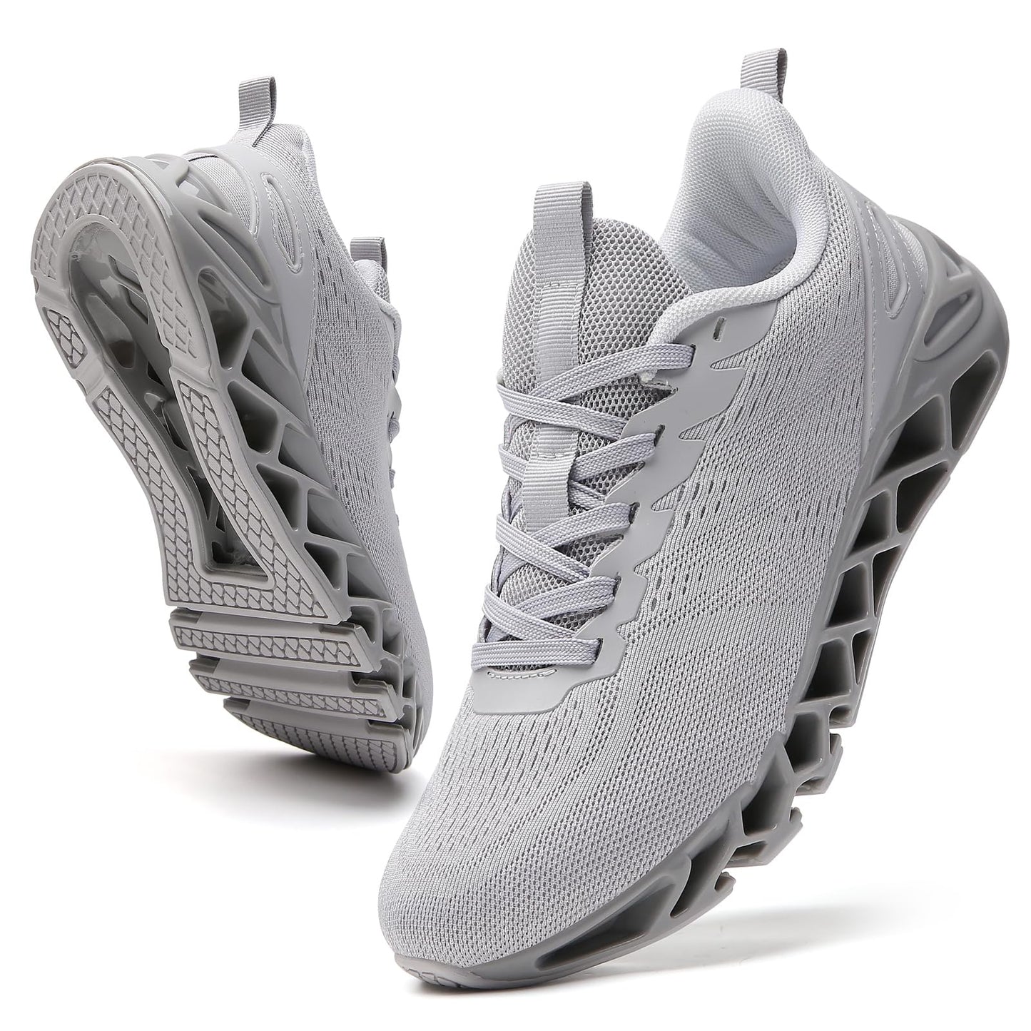 SKDOIUL Walking Sneakers for Men Sport Athletic Running Shoes Workout Runner Jogging Tennis Trainers Light Grey Size 9.5