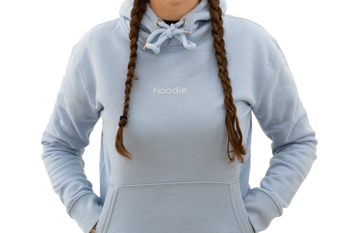 simple. hoodie. waffle. light-blue.