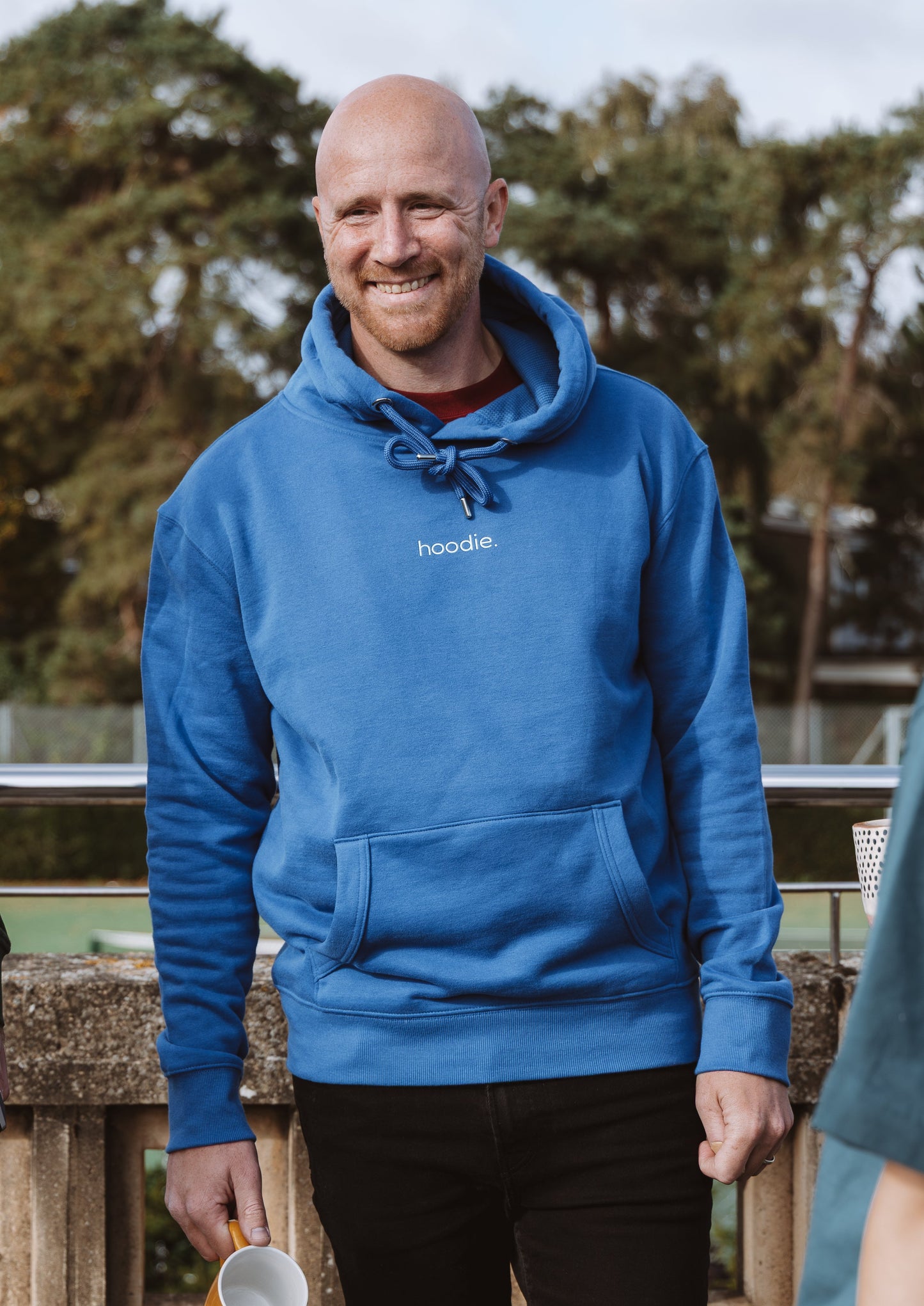 simple. hoodie. waffle. royal.