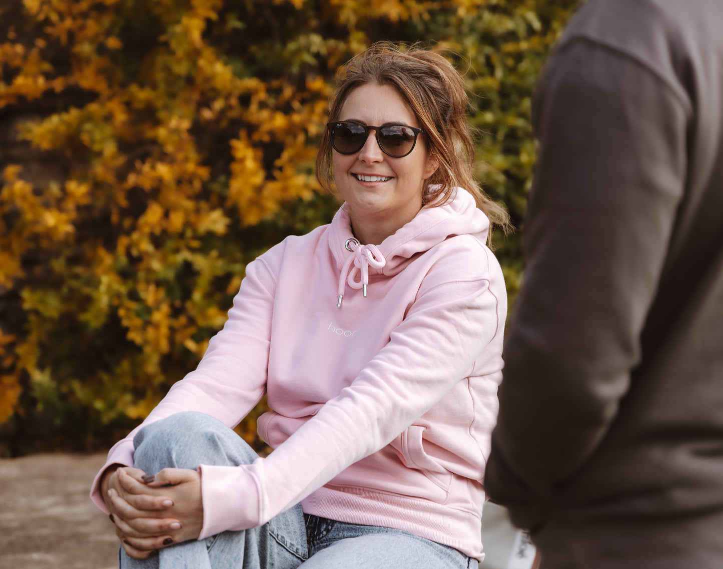 simple. hoodie. waffle. pink.