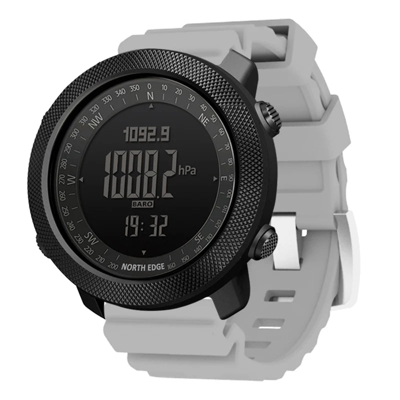 NORTH EDGE Men's Sport Digital Watch – Altimeter, Compass & 50M Waterproof
