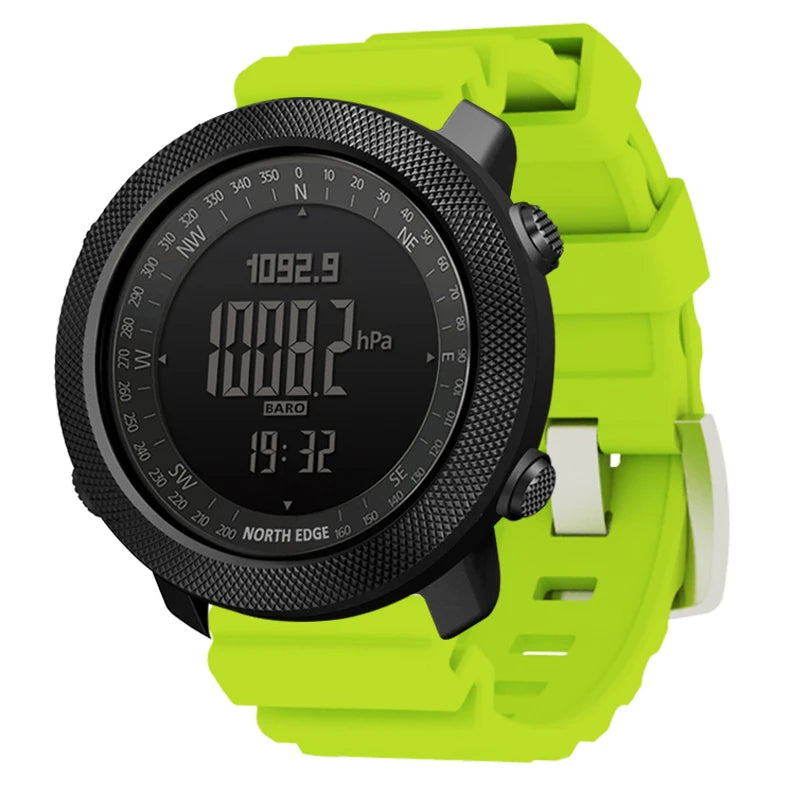 NORTH EDGE Men's Sport Digital Watch – Altimeter, Compass & 50M Waterproof