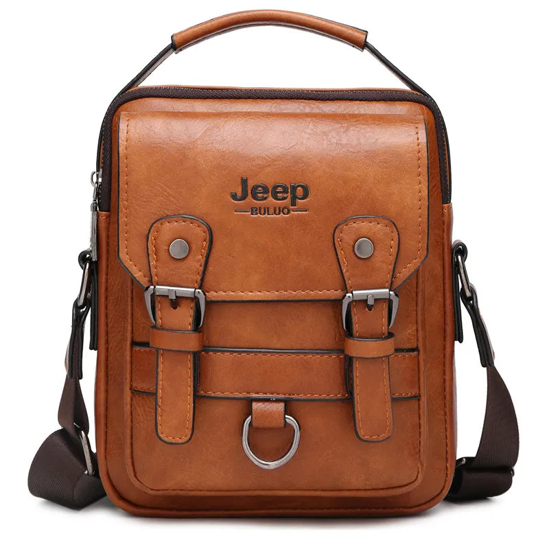 Men's Leather Messenger Bag – Large Capacity Business Shoulder Bag