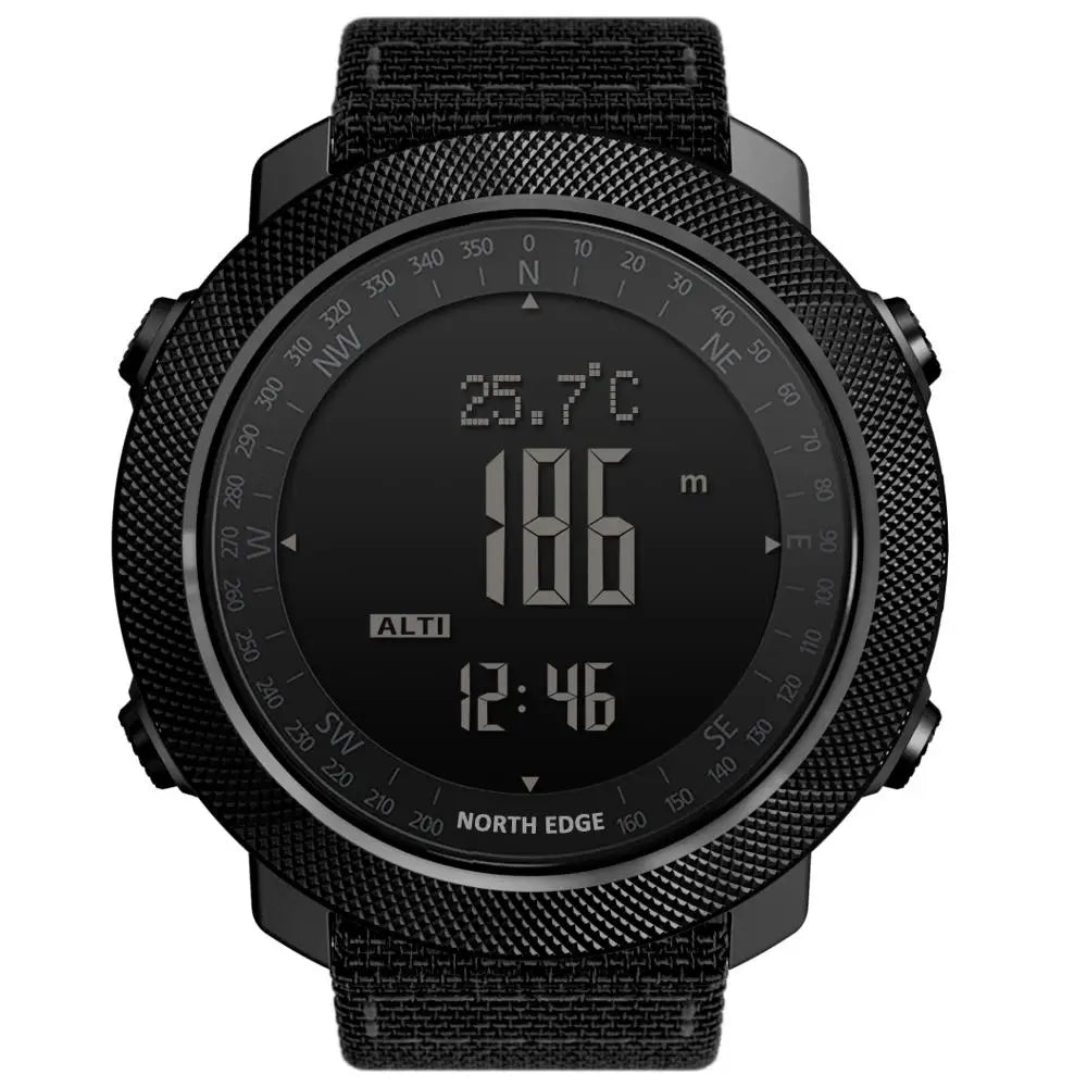 NORTH EDGE Men's Sport Digital Watch – Altimeter, Compass & 50M Waterproof