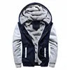 Premium Men's Athletic Hoodie Winter Zip Pullover Sherpa Lining Embroidered Thicke Hoodies Woven Weave Plus Size Stylish for Men