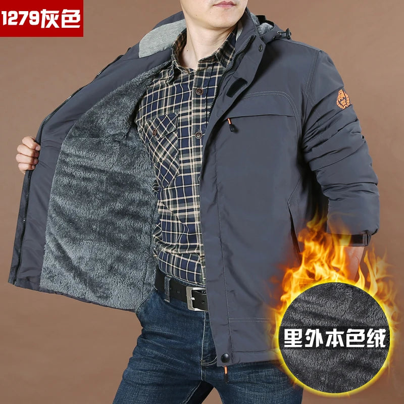 Jaqueta De Inverno Longo Ropa Fashion Vestido Invierno Work Out Clothes Plus Size Men's  Coat Faux Fur Lining Winter Jacket