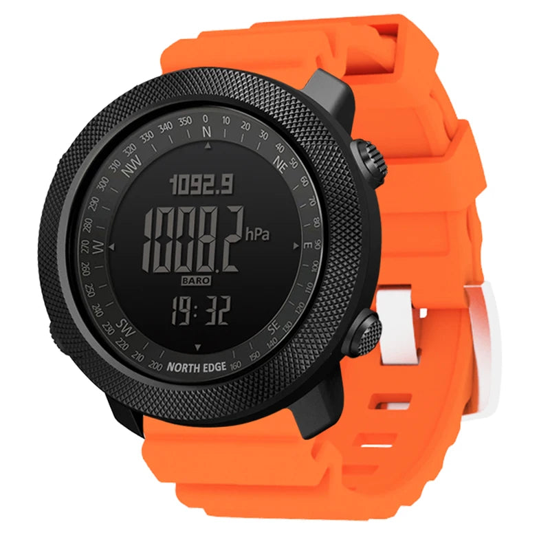 NORTH EDGE Men's Sport Digital Watch – Altimeter, Compass & 50M Waterproof