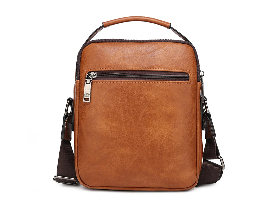Men's Leather Messenger Bag – Large Capacity Business Shoulder Bag