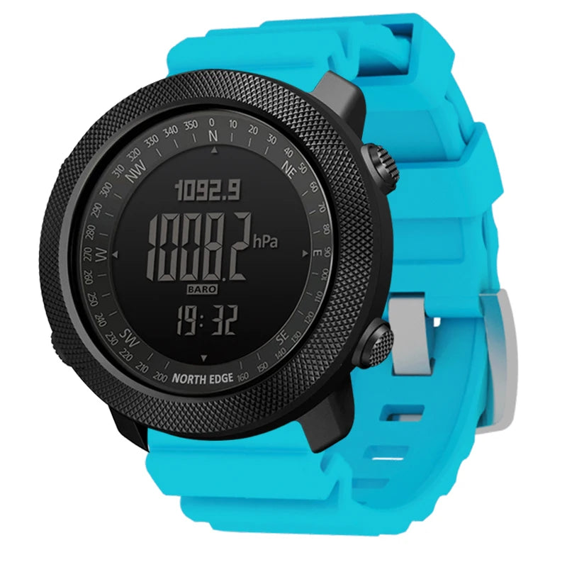 NORTH EDGE Men's Sport Digital Watch – Altimeter, Compass & 50M Waterproof