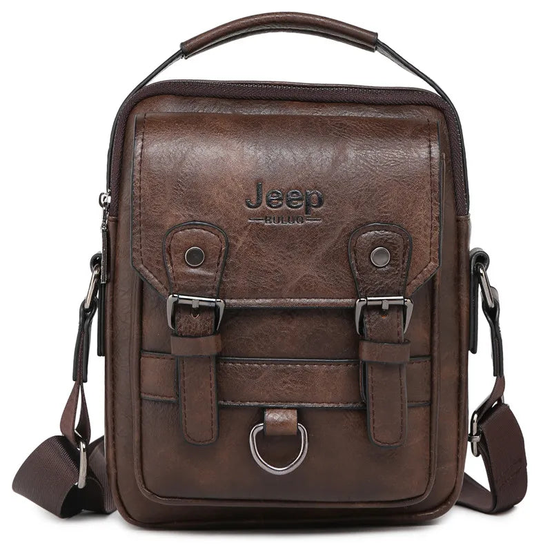 Men's Leather Messenger Bag – Large Capacity Business Shoulder Bag