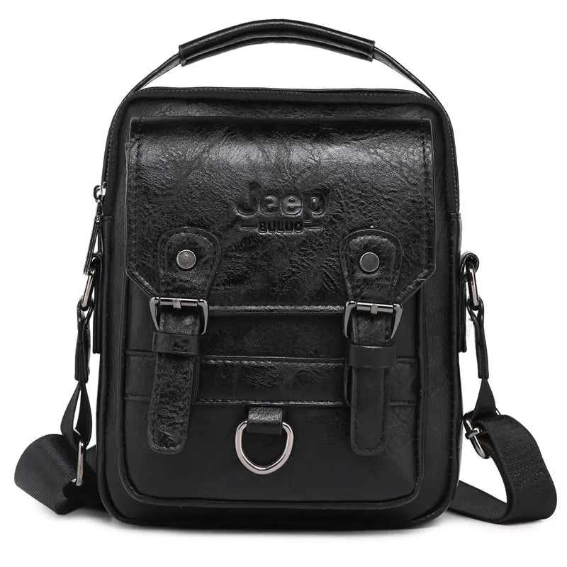 Men's Leather Messenger Bag – Large Capacity Business Shoulder Bag