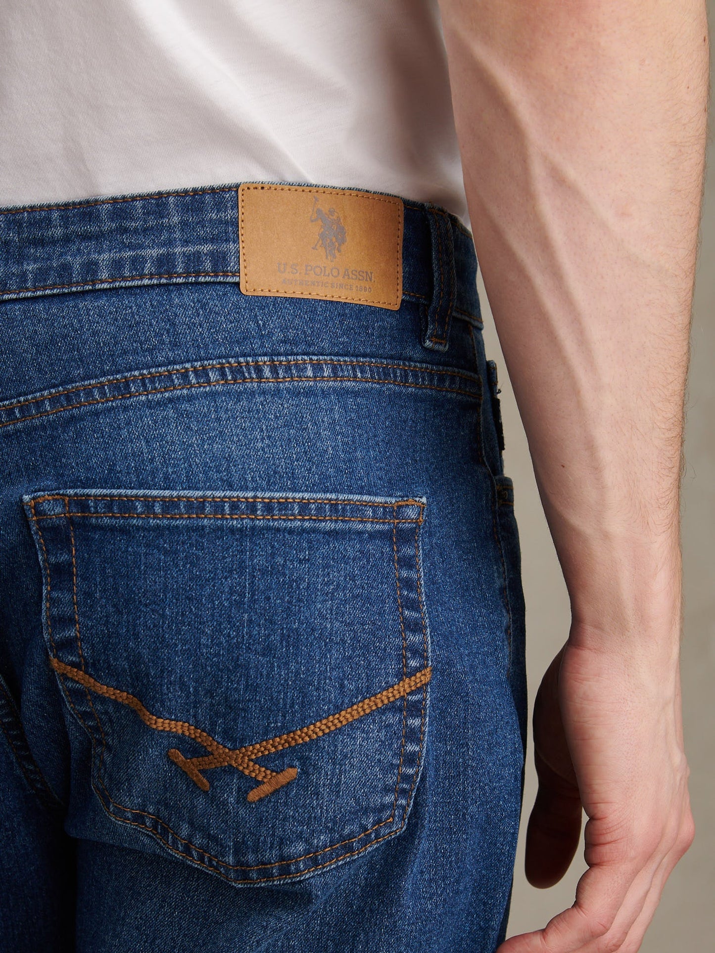 Mens Classic 5 Pocket Denim Shorts Dark Wash