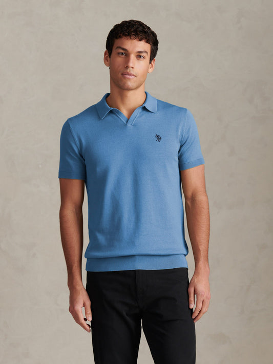 Mens Combed Cotton Double Horsemen Revere Polo Shirt Riviera
