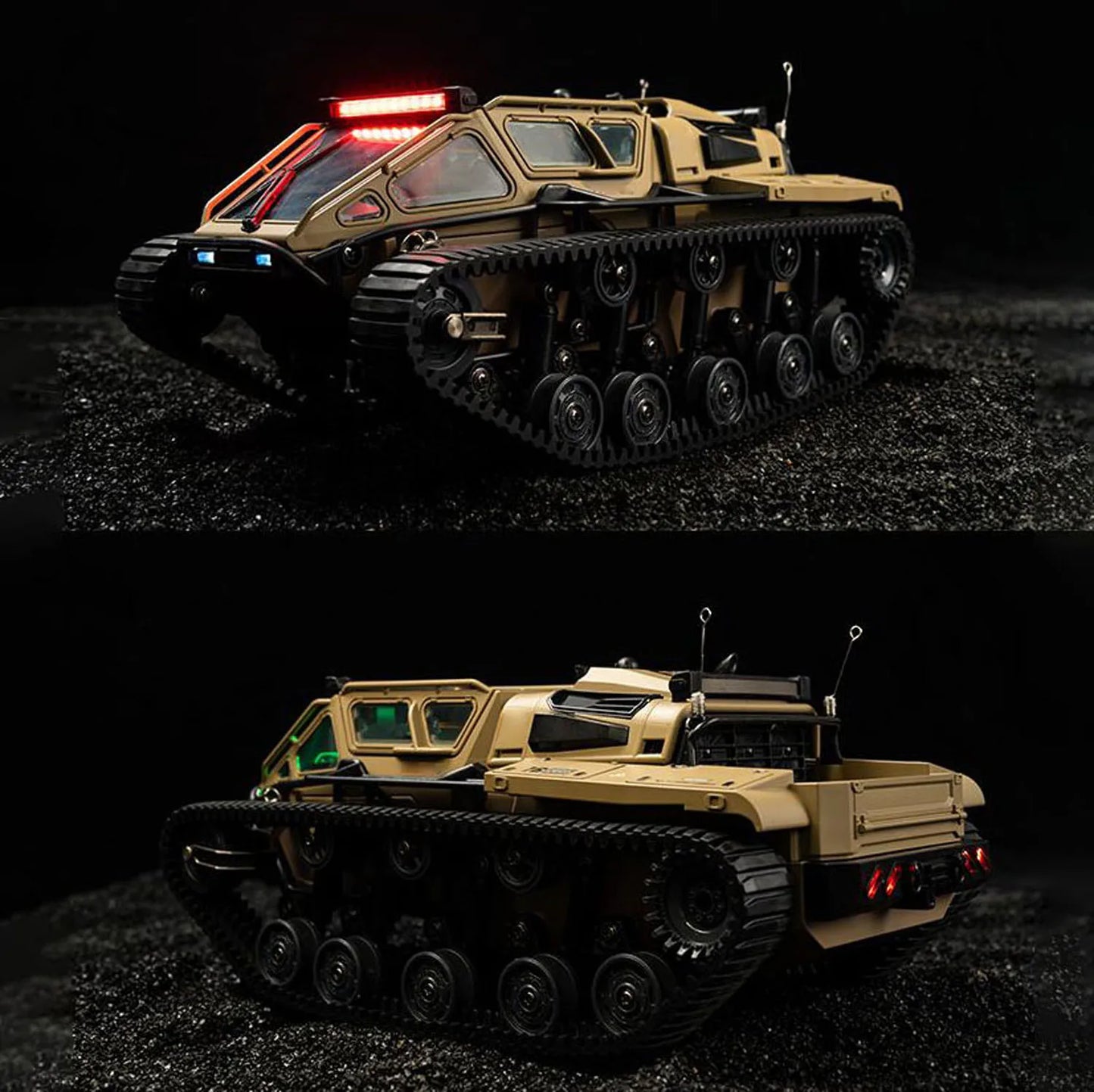 1/18 RTR RC Drifting Tracked Off Road Vehicle C8812 Remote Control Simulation Model Car LED Lights 360 Degree Rotation Hobby