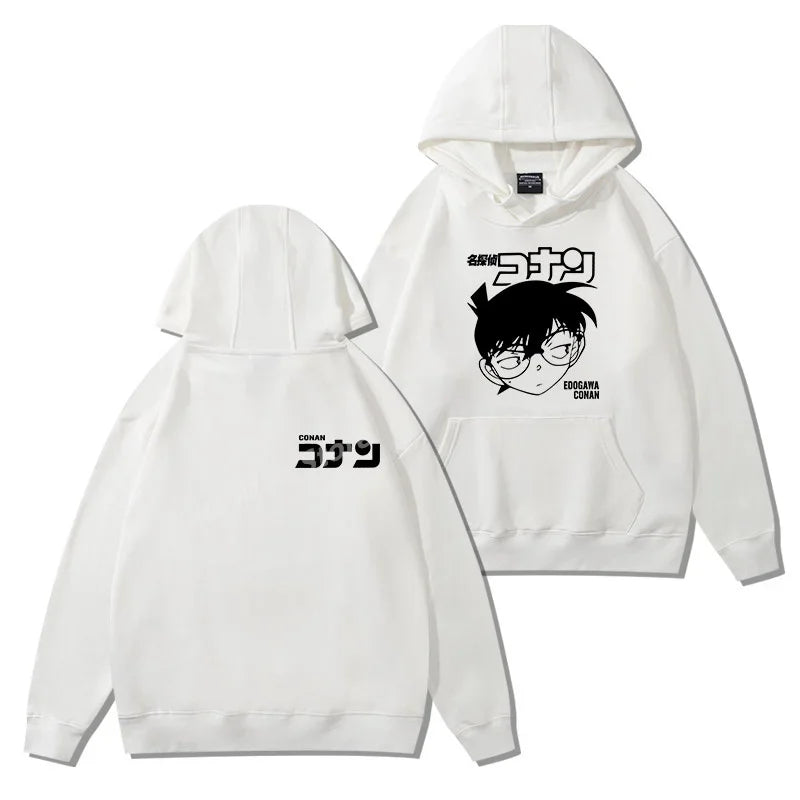 Hot selling items - men's and women's long sleeved hooded sweatshirts Japanese Conan detective printed couple hooded sweatshirts