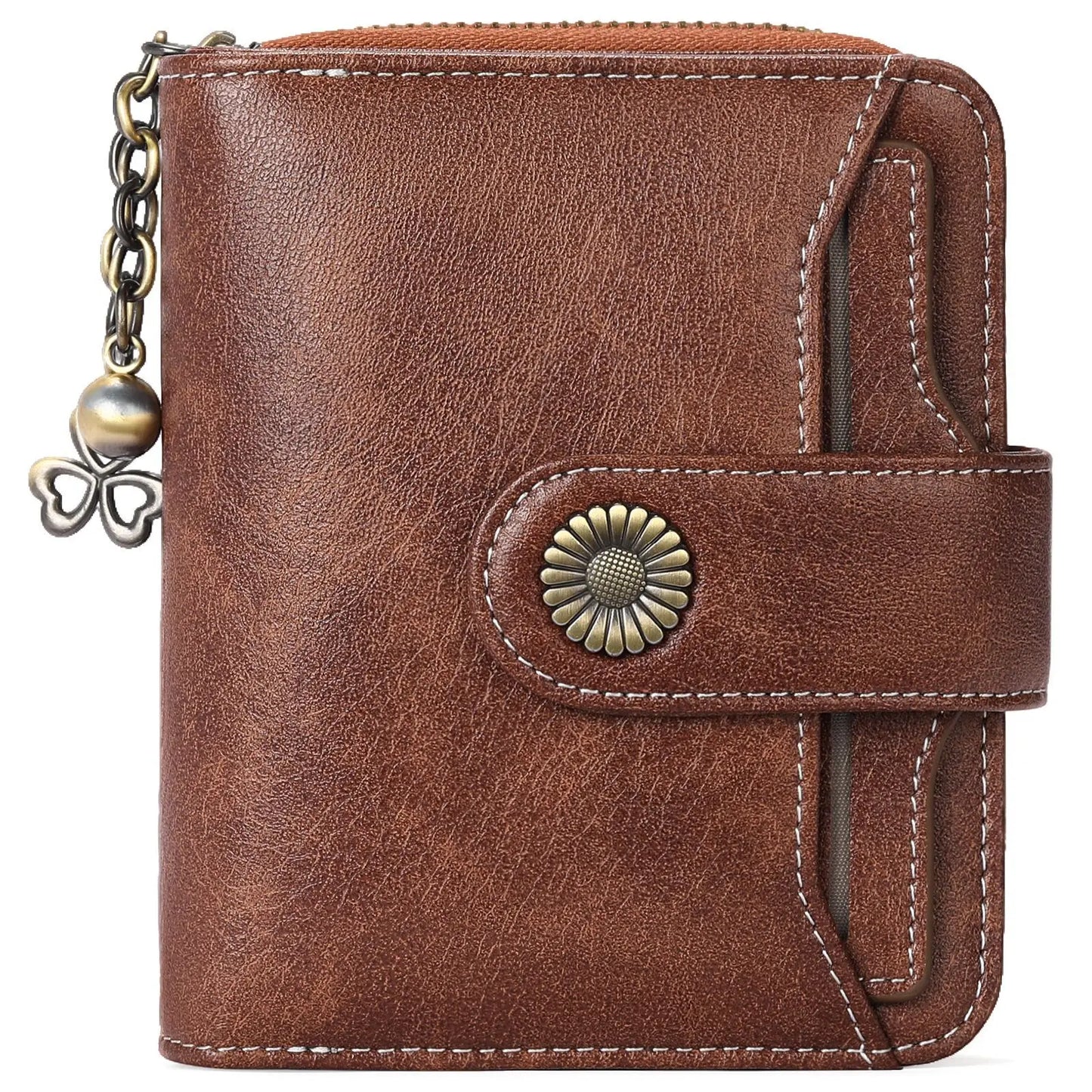 2025 Luxury Women Wallet Lady Split Leather Vintage Bifold Purse Female RFID Card Holder RetroCoins Bag Gift for Mom Box Packing