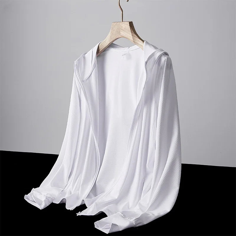 Summer Outdoor Upf50 Sun Protection Jacket For Men 2025 New Style Loose-fit Ice Silk Ultra-thin Sun Protection Clothing