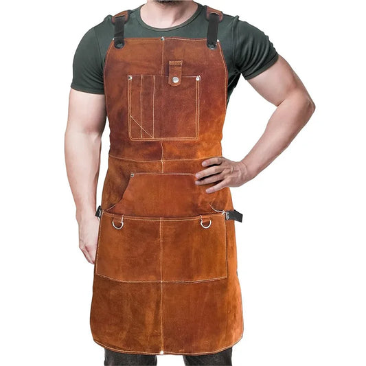 Heavy-Duty Welding Work Apron Outdoor Carpentry BBQ Maintenance Workers' Men's and Women's Work Clothes